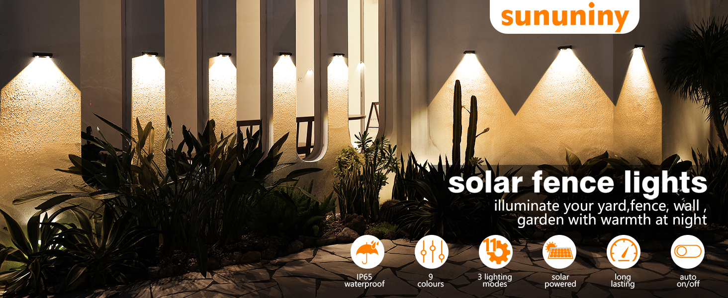 Solar fence lights, fence lights