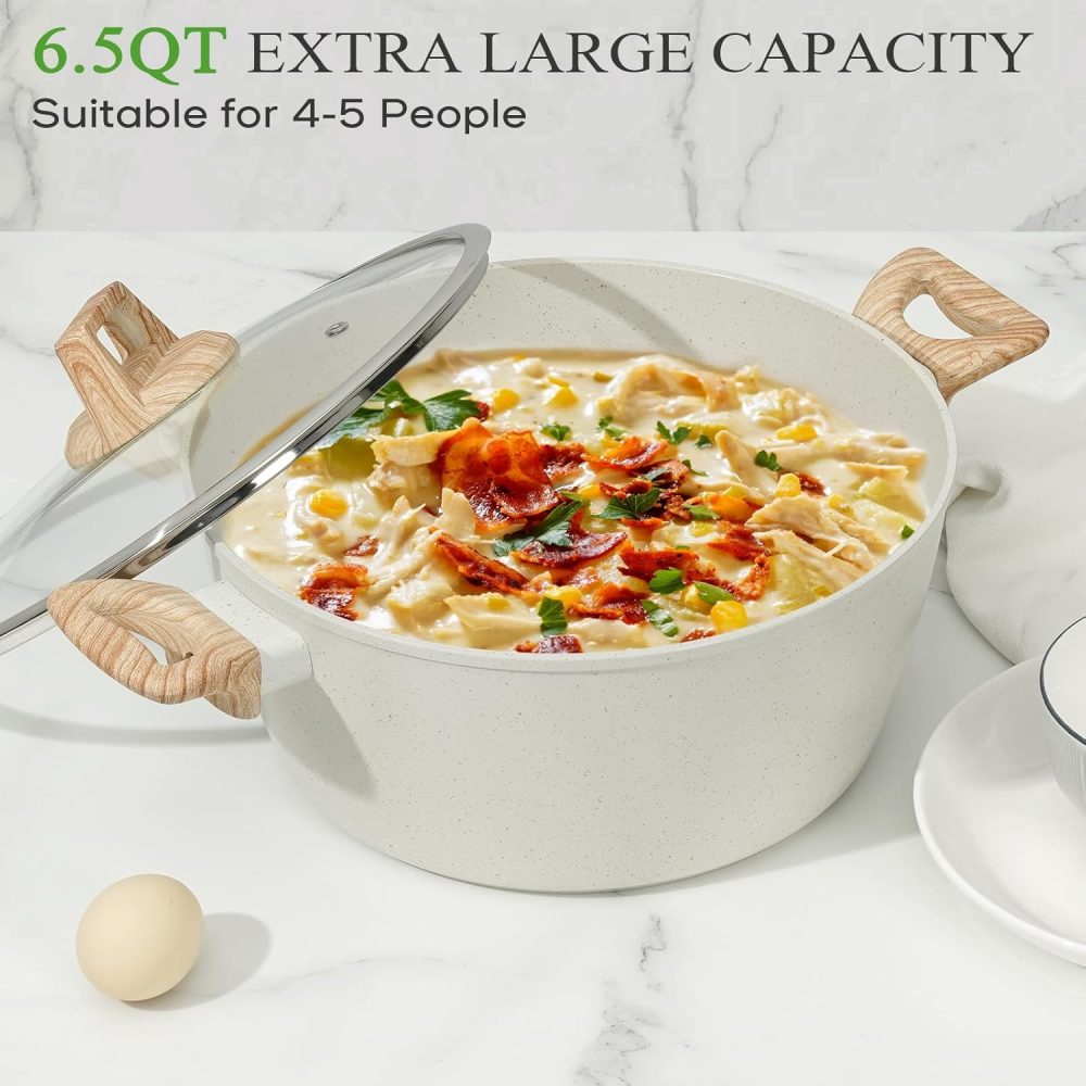 [New Users Sale]17 Pcs Pots and Pans Set Non Stick Kitchen Cookware Sets - Image 3