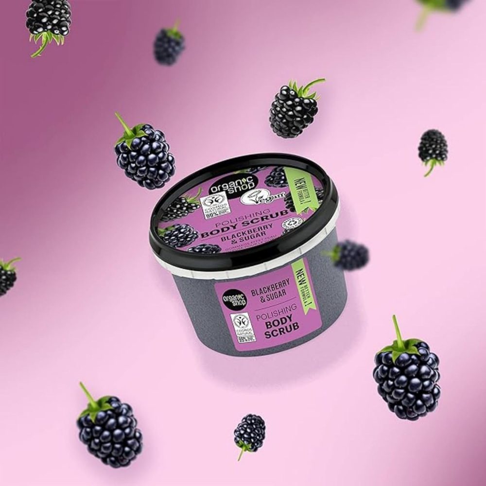 Organic Shop 250ml Body Scrub Skin Beauty Softening Cherry & Lime - Image 5