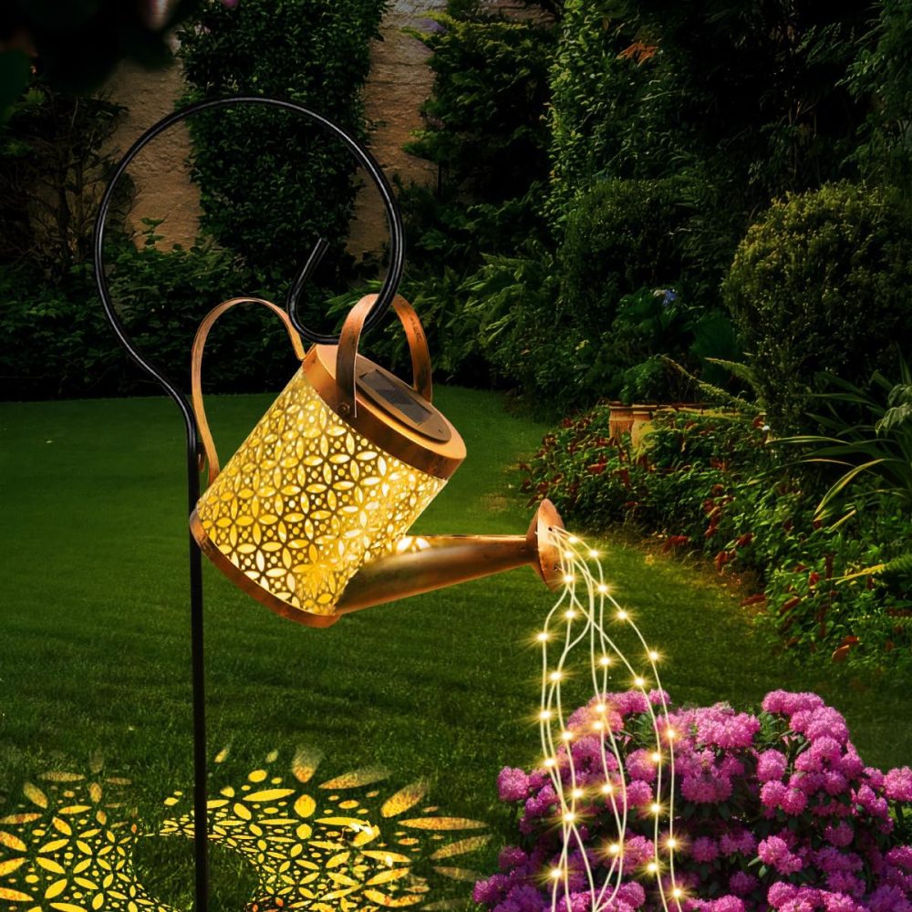 GLOBAL GOLDEN Solar Watering Can Light, LED Solar String Lights Waterproof Dual Mode Water Can Lights for Garden Patio Yard Pathway Lantern Plant Decoration - Image 8