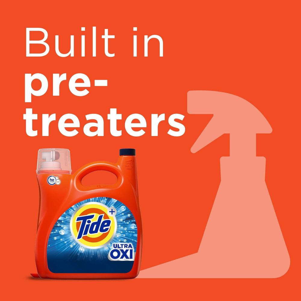 Tide Ultra Oxi Laundry Detergent Liquid Soap, High Efficiency (He), 59 Loads, 84 Fl Oz (Packaging May Vary) - Image 11