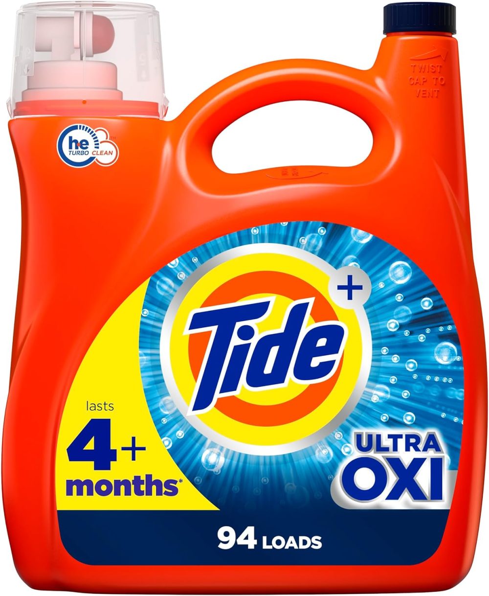 Tide Ultra Oxi Laundry Detergent Liquid Soap, High Efficiency (He), 59 Loads, 84 Fl Oz (Packaging May Vary) - Image 7