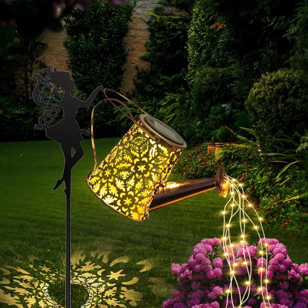 GLOBAL GOLDEN Solar Watering Can Light, LED Solar String Lights Waterproof Dual Mode Water Can Lights for Garden Patio Yard Pathway Lantern Plant Decoration - Image 15