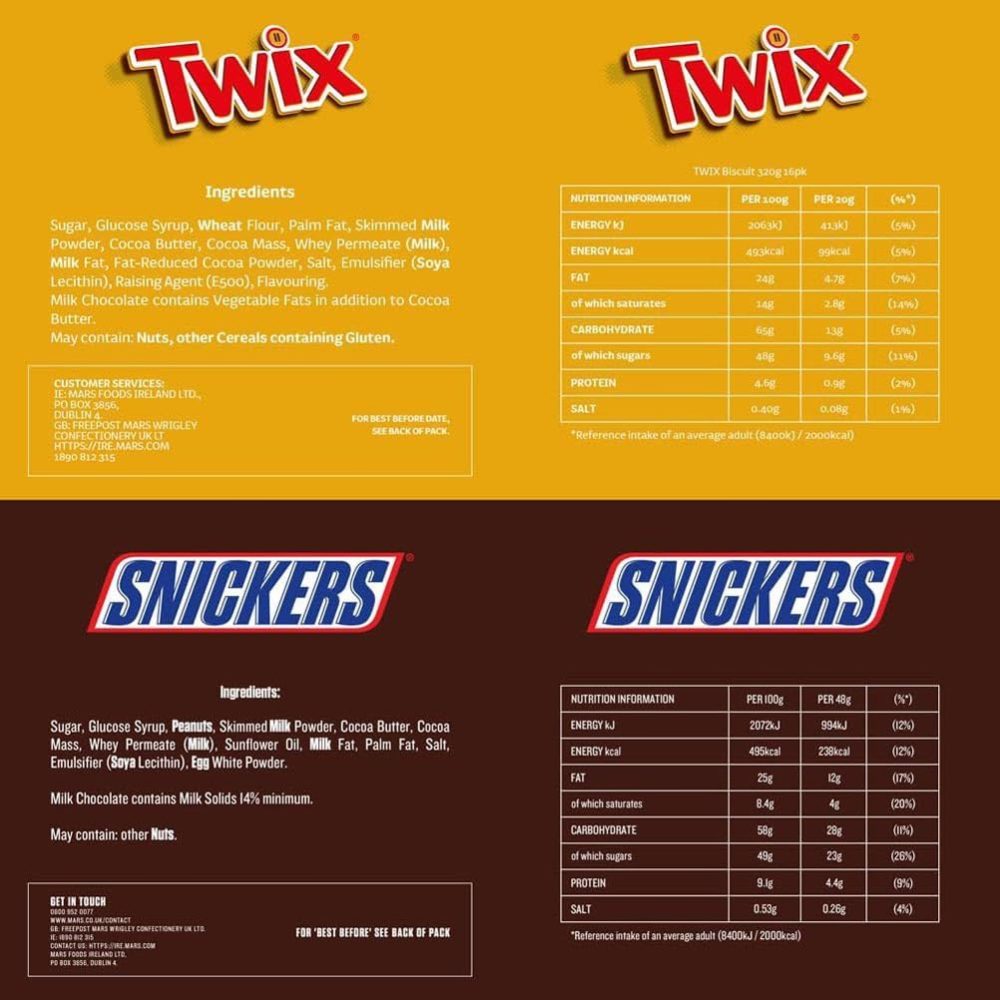 Mixed Bulk Chocolate Box, M&M's Peanuts, Snickers, Twix, Maltesers, Bounty, 1.4kg - 30 Full-Size- Milk Chocolate Bars & Bags, Ideal for Gift, Snacks, Hampers or Party Bags - Image 5
