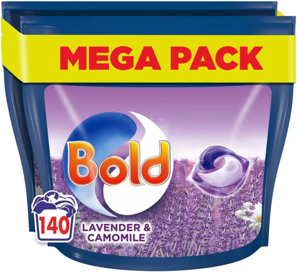 [First Order Discount]Bold All-in-1 PODS Washing Liquid Laundry Detergent Capsules, 140 Washes, 3.72 Kg Power Pack, Stain Remover For Clothes, Lavender and Camomile Scent - Image 2