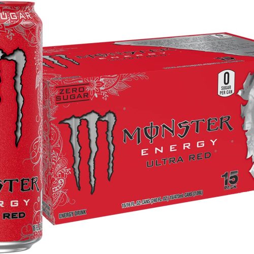 Clearance Sale – Monster Energy Ultra Red, Sugar Free Energy Drink, 16 Ounce (Pack of 15)