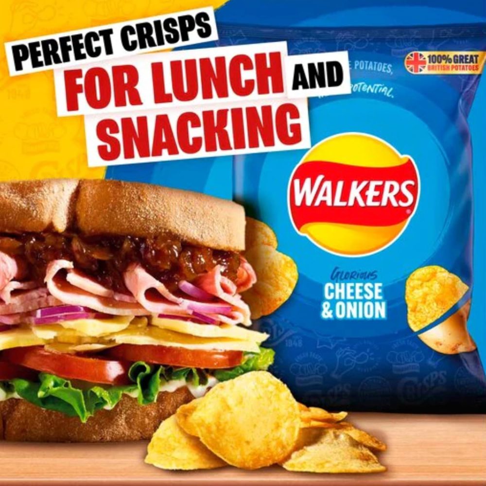 Crisps Variety Box | Pack of 66 x 25g - Big Box | Cheese & Onion, Ready Salted, Salt & Vinegar, Prawn Cocktail - Image 3