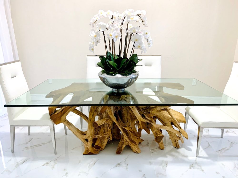 Avenue Bowl with White Phalaenopsis Orchids - Image 7
