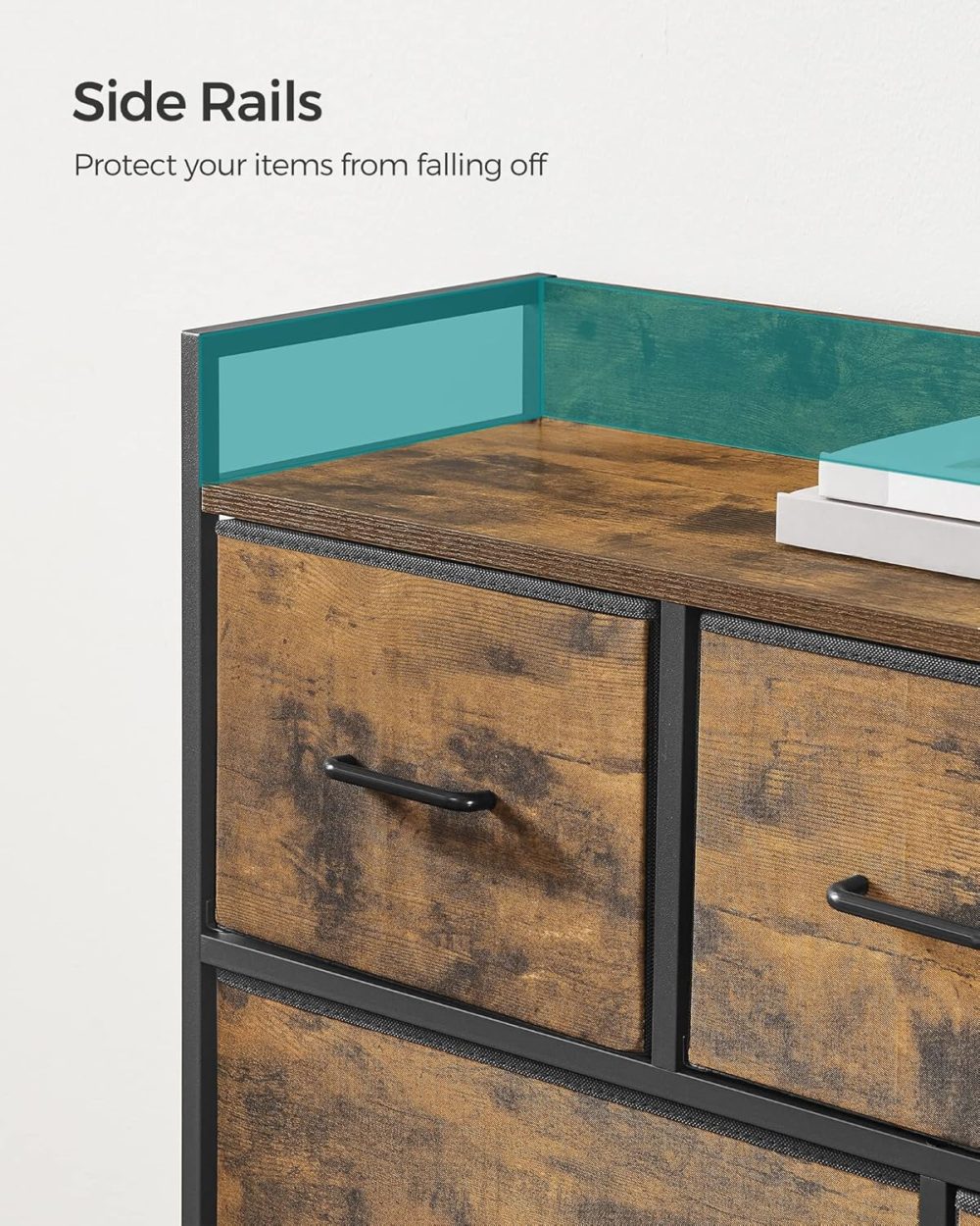 SONGMICS Chest of Drawers, Bedroom Cabinet, 7 Fabric Drawers with Handles, Metal Frame - Image 5