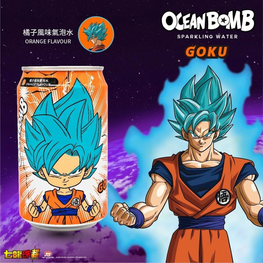 Ocean Bomb Dragon Ball Z Goku Orange Flavour Sparkling Water   11.1fl oz (330ml)   tastydaily - Image 2