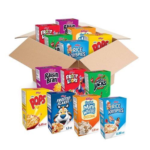 【2025 Hot Sale + Free Shipping】Kellogg's 48 Boxes Bulk Pantry Staples Cold Breakfast Cereal