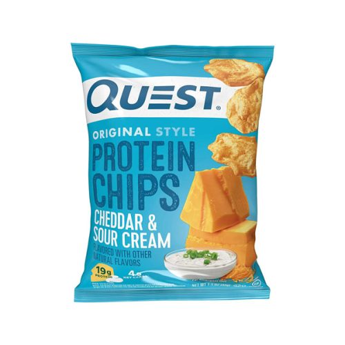 【2024 Flash Sale + Free Shipping】Quest 1.1 Ounce Nutrition Cheddar & Sour Cream High Protein Protein Chips - Pack of 12