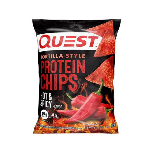【2024 Flash Sale + Free Shipping】Quest 1.1 Ounce Nutrition Hot & Spicy High Protein Tortilla Style Protein Chips - Pack of 12
