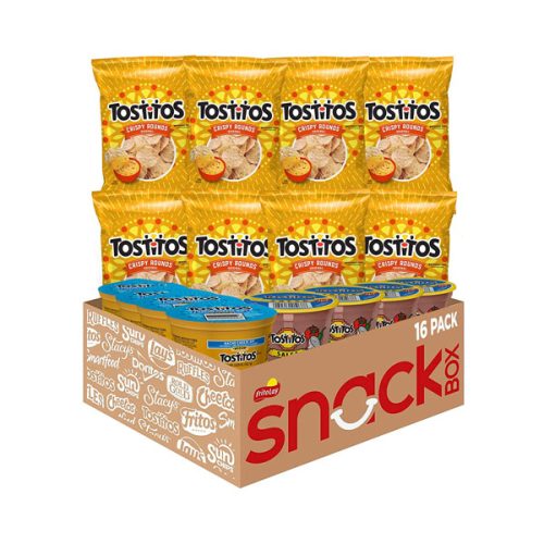 【2025 Hot Sale + Free Shipping】Tostitos 16 Count Variety Bite Sized Rounds Salsa Cups Nacho Cheese Cups & Chip and Dip Pack