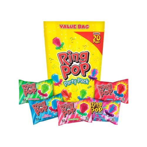 【2025 Hot Sale + Free Shipping】Ring Pop Individually Wrapped Bulk 20 Count Lollipop Valentine's Day Variety Pack